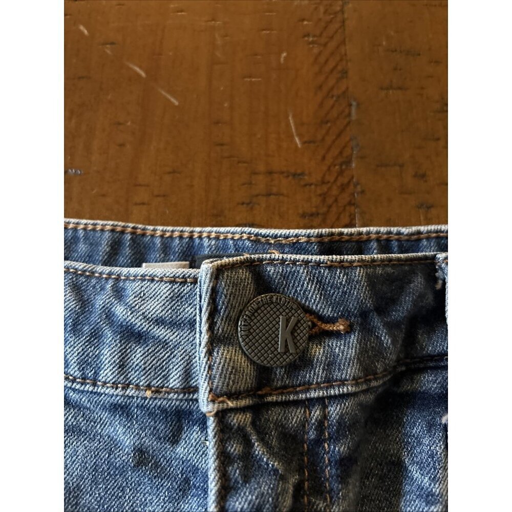 Kut From the Kloth size 8 Jane High Rise blue cutoff denim shorts frayed - Picture 2 of 5